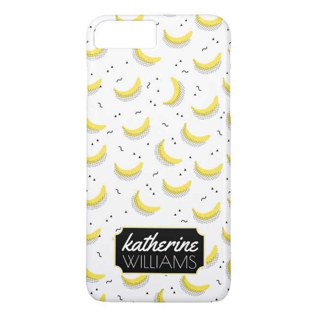 Geometrische Bananen | addieren Ihren Namen Case-Mate iPhone Hülle (Rückseite)