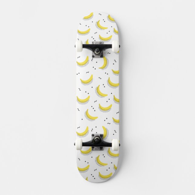 Geometrische Bananen Skateboard (Vorderseite)
