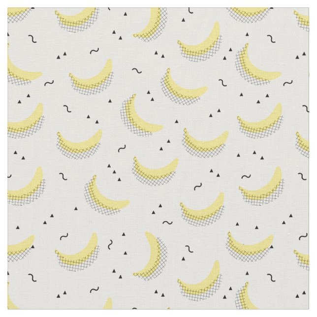 Geometrische Bananen Stoff (Nahaufnahme)