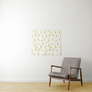 Geometrische Bananen Wandteppich