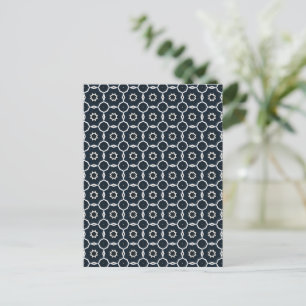 Geometrische bedruckte Postkarte