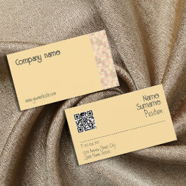 Geometrische beige QR-Visitenkarte Visitenkarte