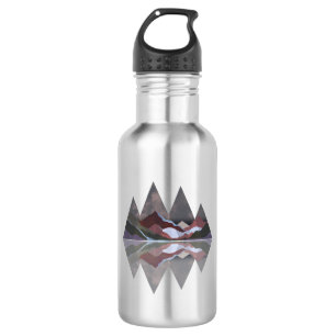 Geometrische Berglandschaft Edelstahlflasche