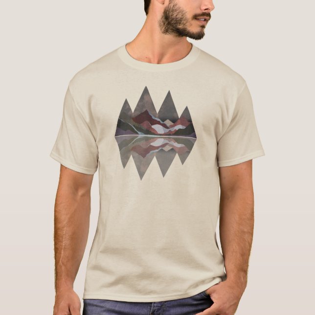 Geometrische Berglandschaft T-Shirt (Vorderseite)