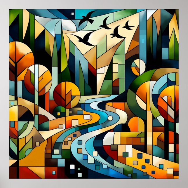 Geometrische Beschaffenheit Poster (Vorne)