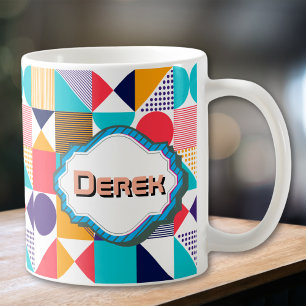 Geometrische Bilder Personalisiert Kaffeetasse