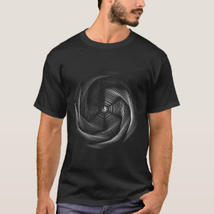 Geometrische Black Hole Optische Täuschung Spiral T-Shirt