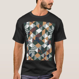 Geometrische Blätter aus Palmen, trendy Muster T-Shirt