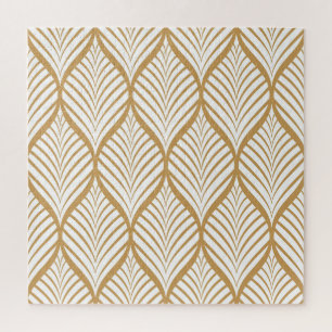 Geometrische Blätter Vintag Nahtlose Abbildung Puzzle