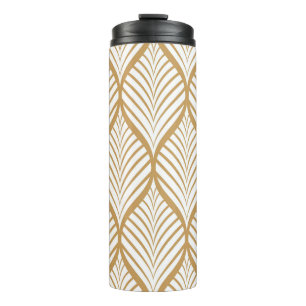 Geometrische Blätter Vintage nahtlose Illustration Thermosbecher