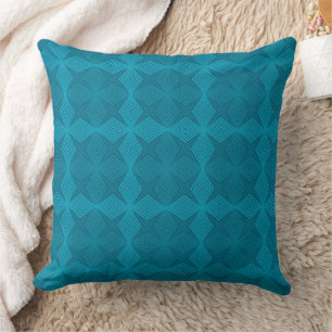 Geometrische blaue Art Deco Kissen