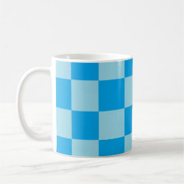 Geometrische blaue quadratische Blöcke Kaffeetasse