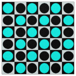 Geometrische blaue schwarze Punkte Stoff