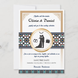 Geometrische Bliss-Hochzeitseinladung Einladung