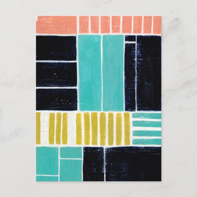 Geometrische Blöcke Postkarte (Vorderseite)