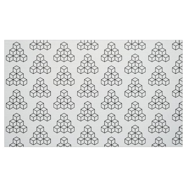 Geometrische Blöcke - Schwarz Stoff (Fat Quarter (45,7 x 55,9 cm))