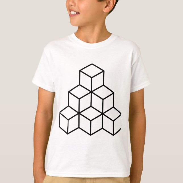 Geometrische Blöcke - Schwarz T-Shirt (Vorderseite)