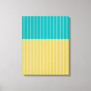 geometrische Blöcke und Linien, gelb blau Leinwanddruck