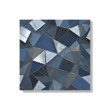 Geometrische Blues Abstraktes Fliesenmosaik