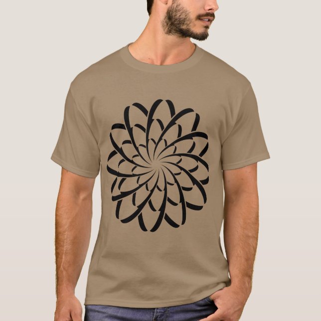 Geometrische Blume 02 T-Shirt (Vorderseite)