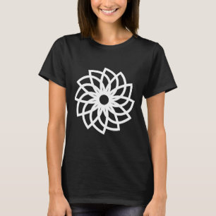 Geometrische Blume 03 - Weiß T-Shirt