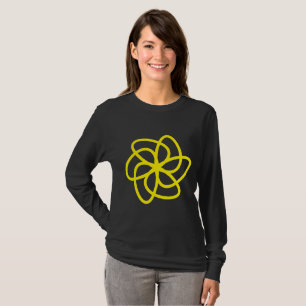 Geometrische Blume 04 - Gelb T-Shirt