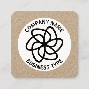 Geometrische Blume 04 - Kraft Quadratische Visitenkarte