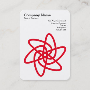 Geometrische Blume 05 - Schwarz auf Weiß Visitenkarte