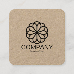 Geometrische Blume 06 - Kraft Quadratische Visitenkarte