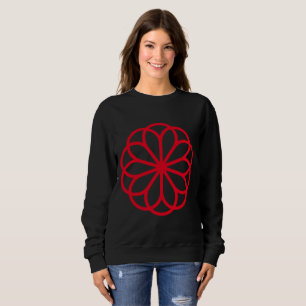 Geometrische Blume 06 - Rot Sweatshirt