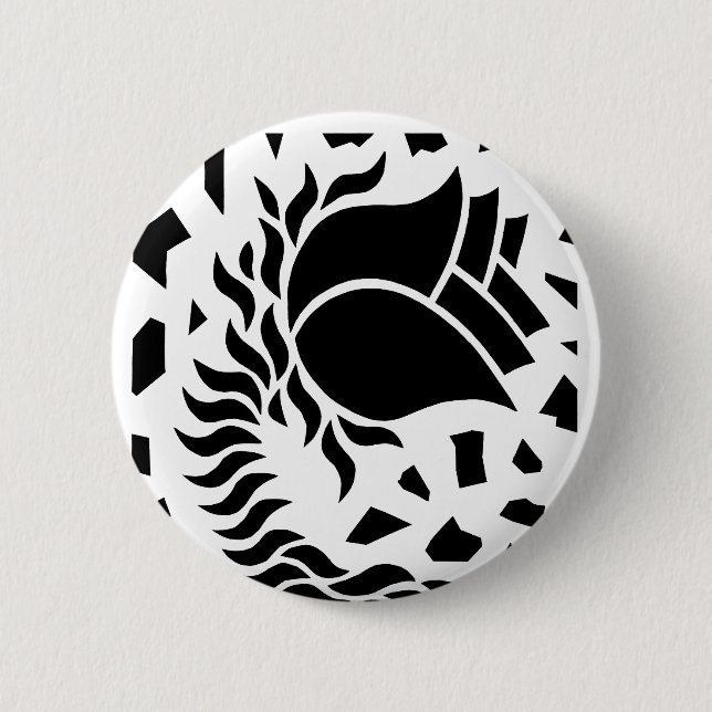 Geometrische Blume Button (Vorderseite)