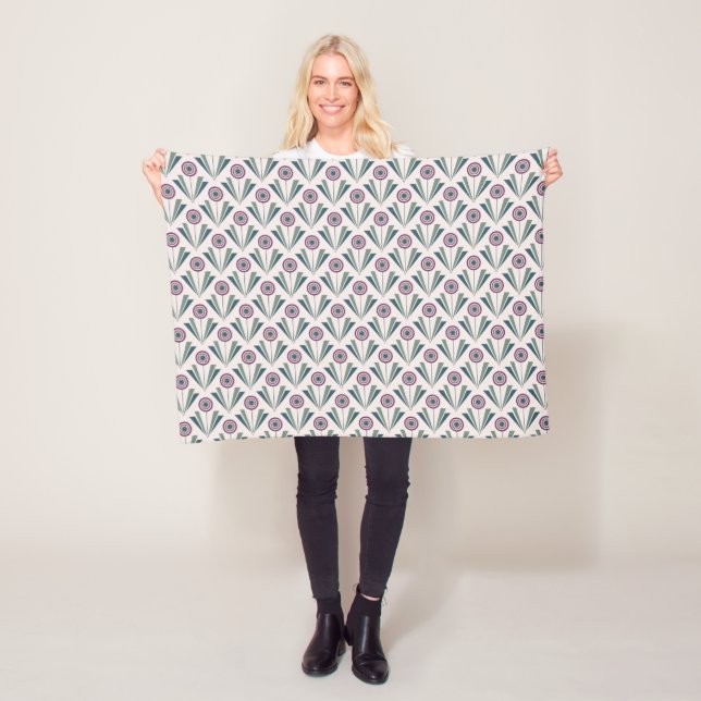 Geometrische Blume Fleecedecke (Beispiel)