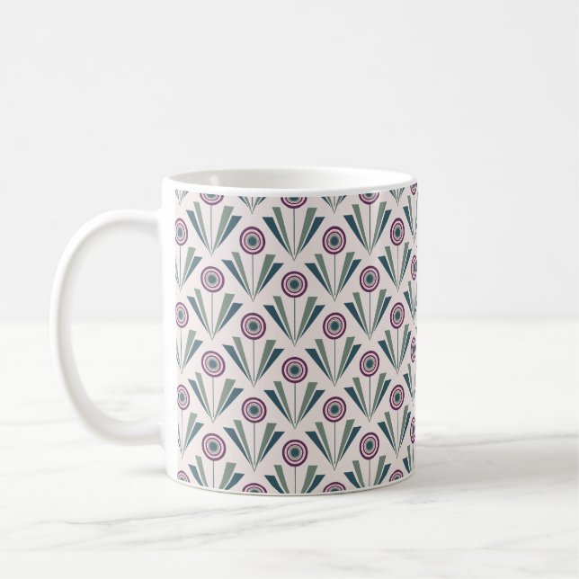 Geometrische Blume Kaffeetasse (Links)