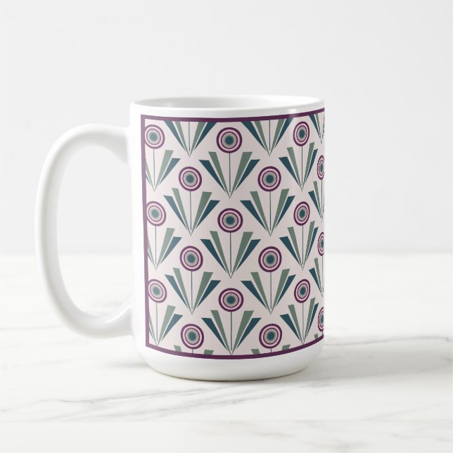 Geometrische Blume Kaffeetasse (Links)