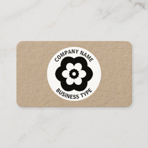 Geometrische Blume - Kraft Visitenkarte