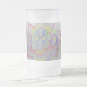 Geometrische Blume Mandala Mattglas Bierglas