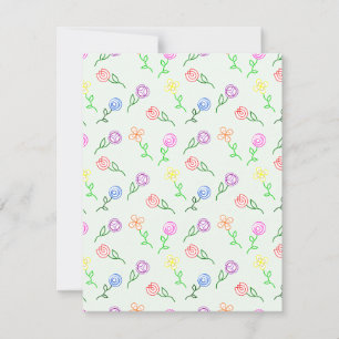 Geometrische Blume Mitteilungskarte