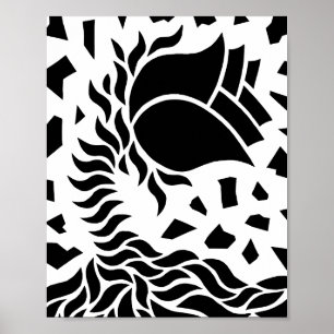 Geometrische Blume Poster