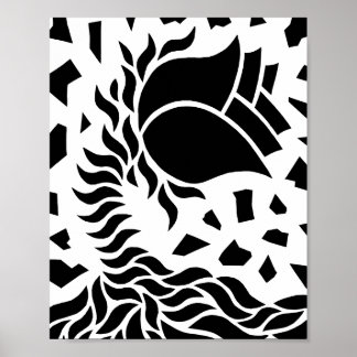 Geometrische Blume Poster