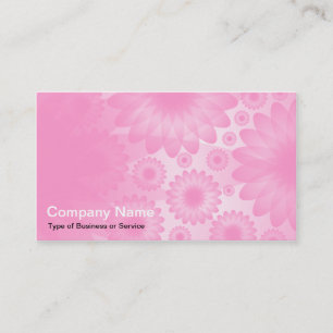 Geometrische Blume - Rosa mit Grau Visitenkarte