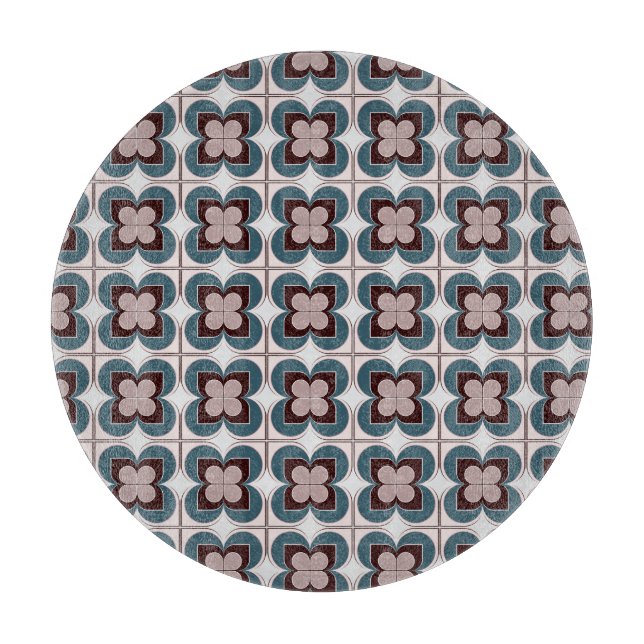 Geometrische Blume Schneidebrett (Vorderseite)
