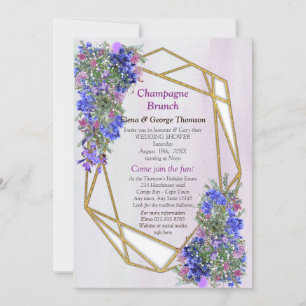 Geometrische Blume und Lavendel Einladung