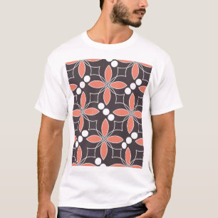 Geometrische Blume, Vintages künstlerisches Muster T-Shirt