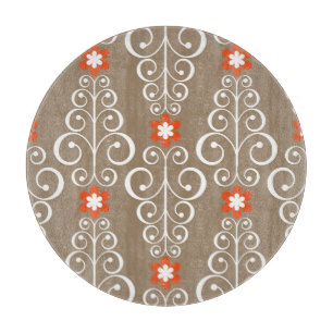 Geometrische Blume: Vintages Nahtloses Design Schneidebrett