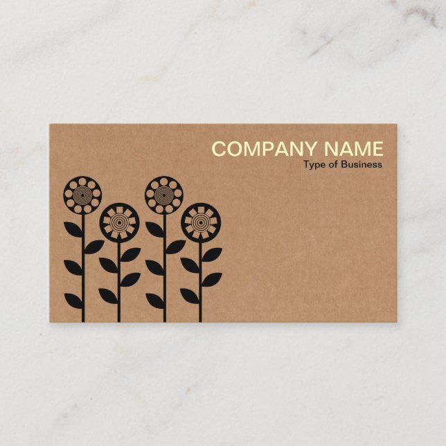 Geometrische Blumen - Sammelpack Tex Visitenkarte (Vorderseite)