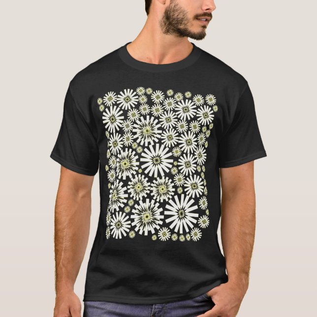 Geometrische Blumen T-Shirt (Vorderseite)