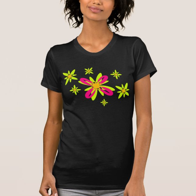 Geometrische Blumen T-Shirt (Vorderseite)