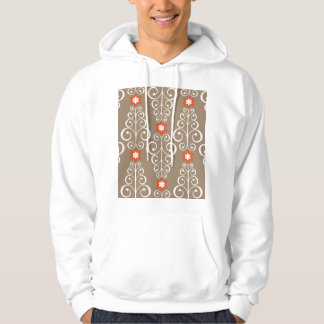 Geometrische Blumen: Vintage Nahtloses Design Hoodie
