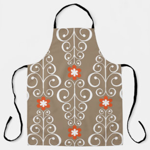 Geometrische Blumen: Vintage Nahtloses Design Schürze