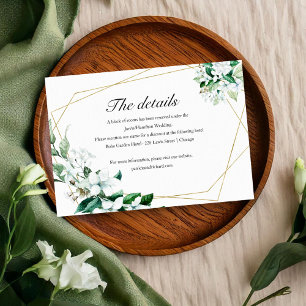 Geometrische Blumengrün-Hochzeitseinfassung RSVP Karte